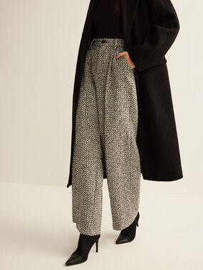 Commense Wool-Blend Tweed Pants XL